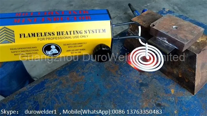 

Magnetic induction heater for exhaust pipe bolt remove