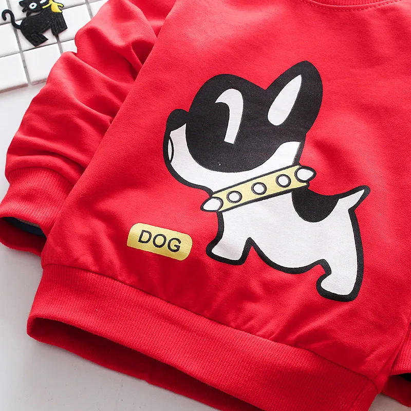 Baby Girl Cute T Shirts Dog Pattern Cotton Boys For Boy Spring Long Sleeve Kids Clothes Tees T-shirts | Детская одежда и обувь
