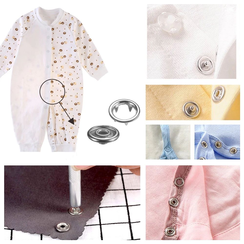 

Sewing Accessories U Shape Fastener Snap Pliers 360PCs Plastic Resin Snap Buttons Mounting Snaps Pliers knitting Sewing Tools