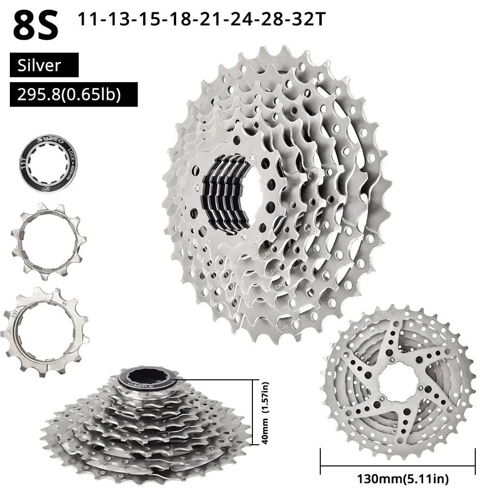 

SWTXO Road Bike Cassette 8/9/10 Speed 11-23T/25T/28T/30T/32T/34T/36T Bicycle Freewheel MTB Sprocket for SHIMANO