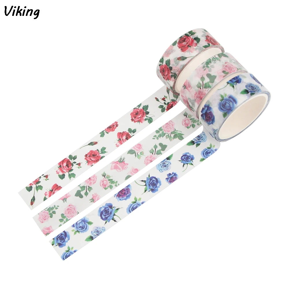 

G1238 15mmX5m мультфильм васи лента маскирующая лента цветок декоративная лента для наклейки Скрапбукинг DIY Фотоальбом