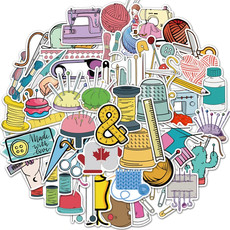 

10/30/50 PCS Handmade Sewing Tools Doodle Cartoon Sticker Helmet Fridge Motorcycle Guitar Toys Computer Notebook Phone Luggage