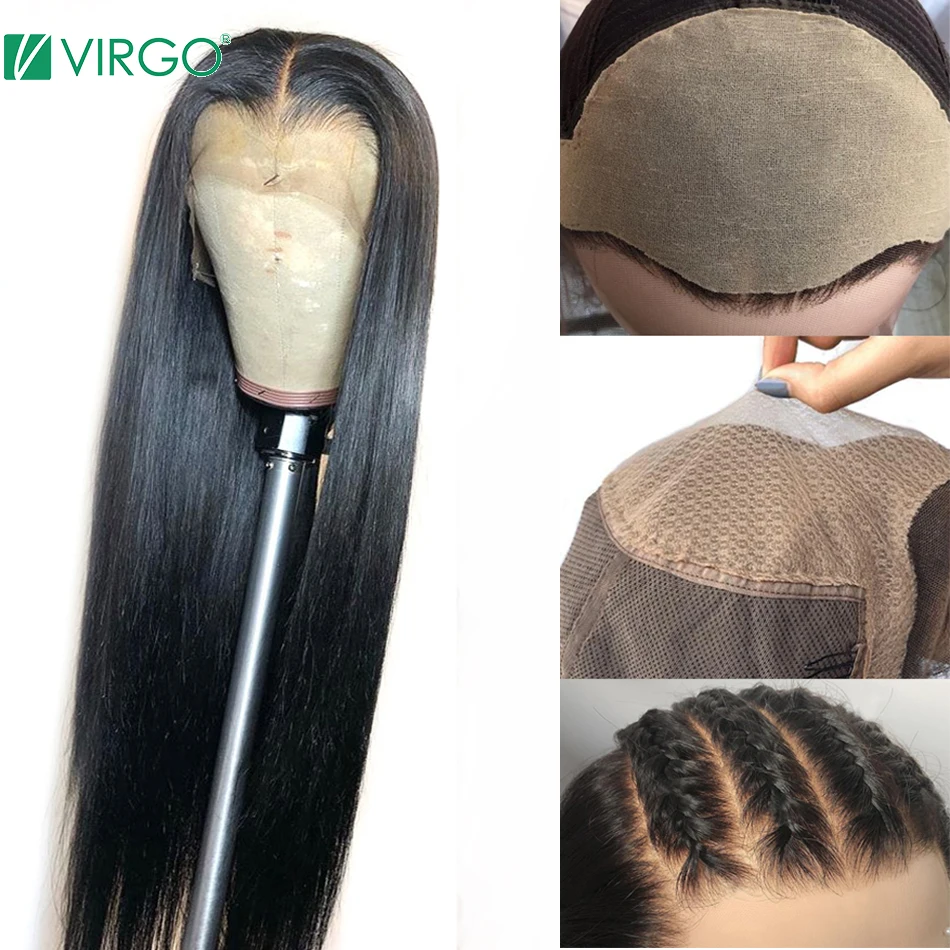 Virgo волосы поддельные головы парик 13x4 кружева передние человеческие парики