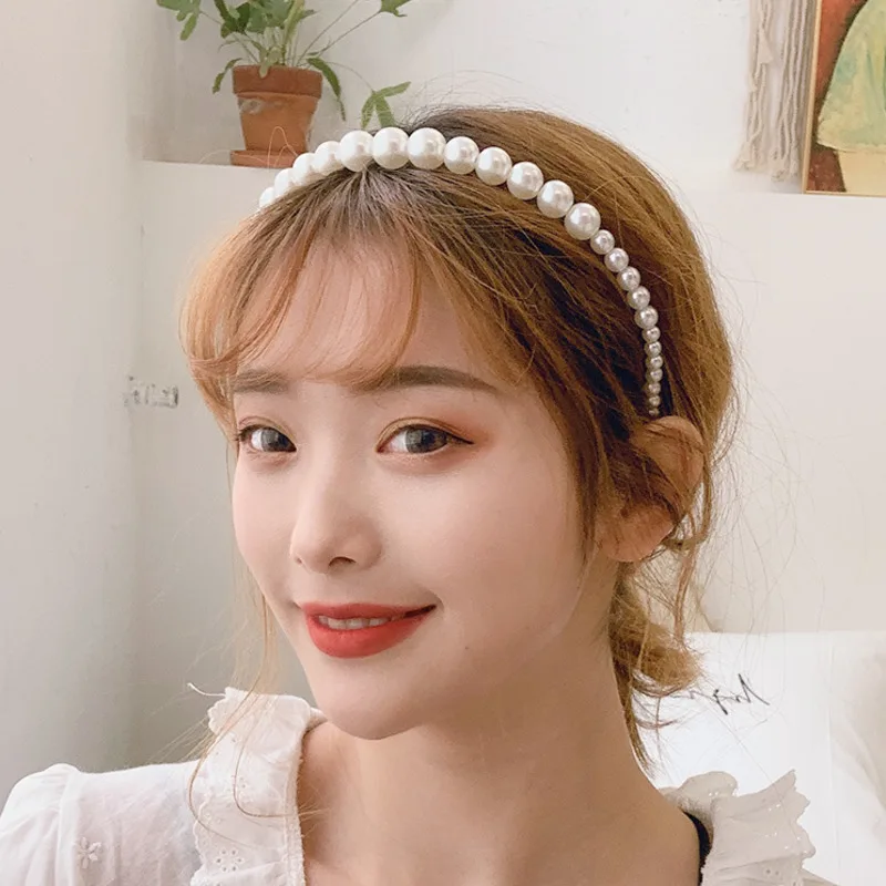 

[Xwen] Women's Hair Accessories Pearl Headband Headwear Hair Bundle Hair Card Sweet Hair Clip Non-slip Simple OH122701