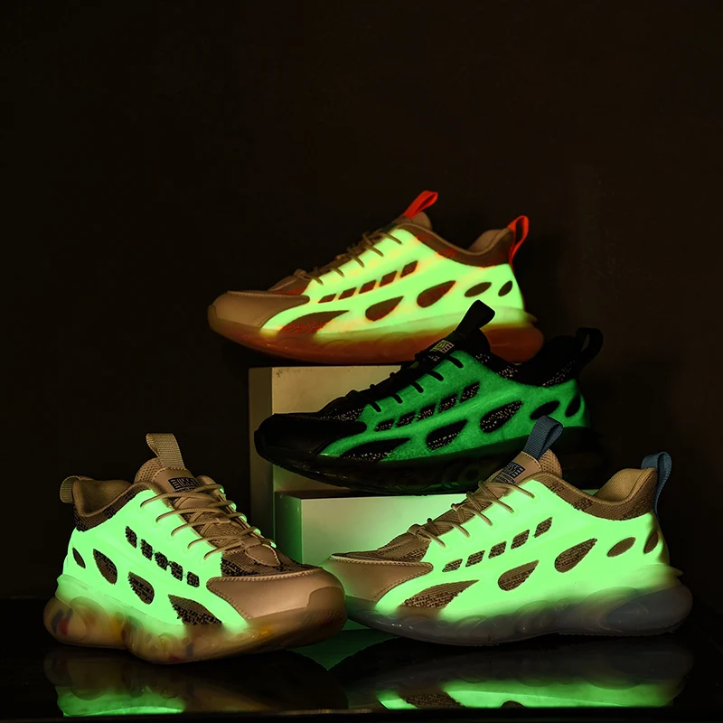 

Trendy Men's Sneakers Breathable Casual Shoes High Quality Outdoor Wear-resistant Reflective off white Shoes Zapatillas Hombre