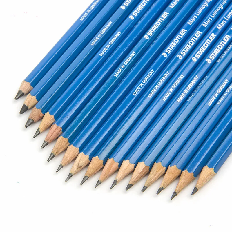 12 шт. Staedtler Mars Lumograph карандаш для рисования и эскизов F HB H 2H 3H 4H 5H 6H 7H 8H 9H B 2B 3B 4B 5B 6B 7B 8B