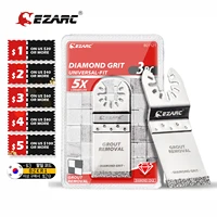 ezarc 3pcs diamond oscillating blade flush cutting oscillating multi tool saw blades for grout removal mortar soft tile cut