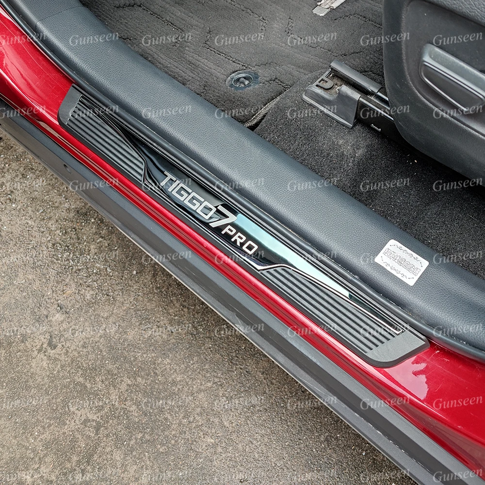 

For Chery Tiggo 7 Pro Car Accessories Door Sill Pedal Protector Scuff Plate Thresholds Sticker Styling Trim 2020 2021 2022