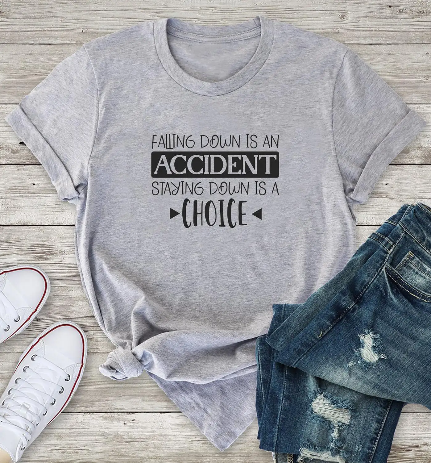 Падают авария футболка смешные 100% хлопок Графический повседневные Модные гранж