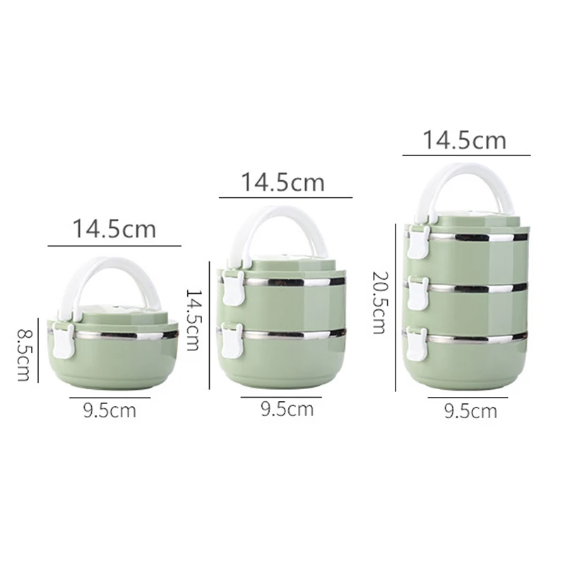 

Multi--Layer Lunch Box Portable Stainless Steel Thermal For Food Portable Lunch Box For Kids Picnic Leak-Proof School Tableware