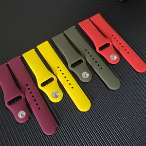 Silicone Band For Samsung Galaxy Watch3 45mm 41mm Solid color Sports Strap Samsung Watch3 Wrist Bracelet Watchband Accessories