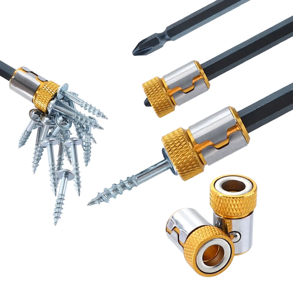 

1/4 inch hex Magnetic Rings Gold Workshop Hand tools 2/5pcs Screwdriver