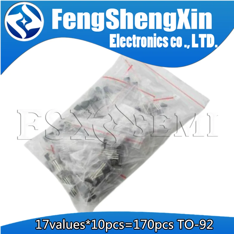 Набор транзисторов S9012 S9013 S9014 170 9015 A1015 C1815 A42 A92 2N5401 2N5551 A733 C945 S8050 S8550 2N3906 2N3904 9018 шт. |