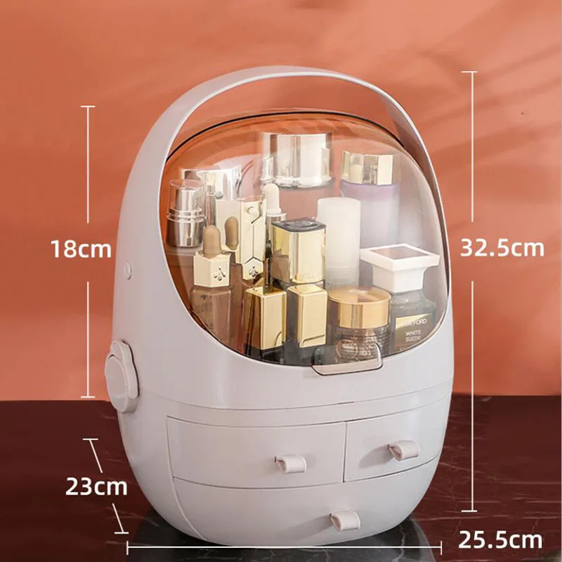 

Cosmetic Storage Box Cosmetic Organizer Jewelry Storage Box Lipstick Holder Makeup Brush Holder Drawer Type with Lid Waterproof