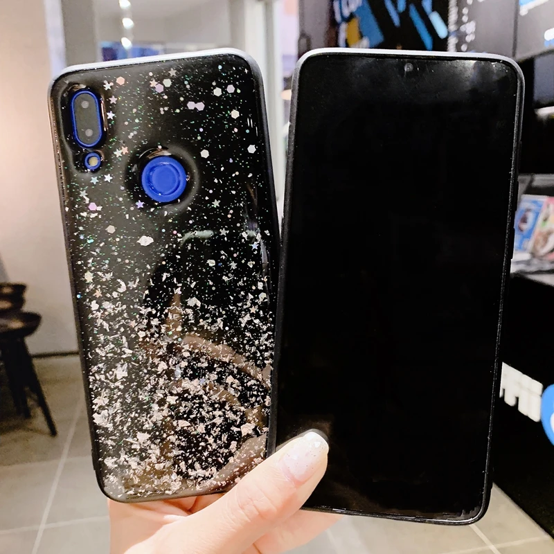 Чехол из мягкого силикона и ТПУ Для Xiaomi Mi 9T 9 8 SE 6X A1 A2 Lite Redmi 6 Note 7 K20 Pro блестящий