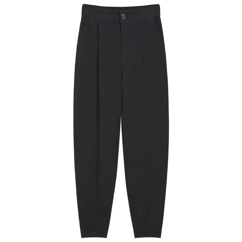 

Factory Casual plus Size Women's Pants Linen Width Loose Summer Thin Cotton Linen Trousers High Girls Slimming Harem Pants
