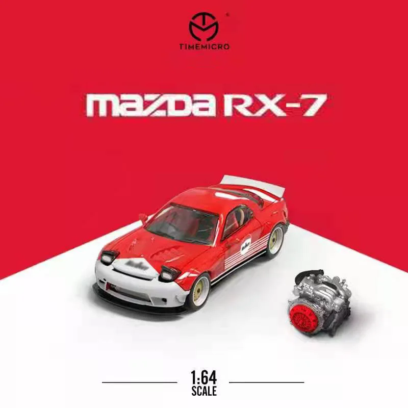 

Model Car 1:64 Pop Toys Time Micro Mazda RX-7 Alloy Die-cast Metal Vehicle Display Collection