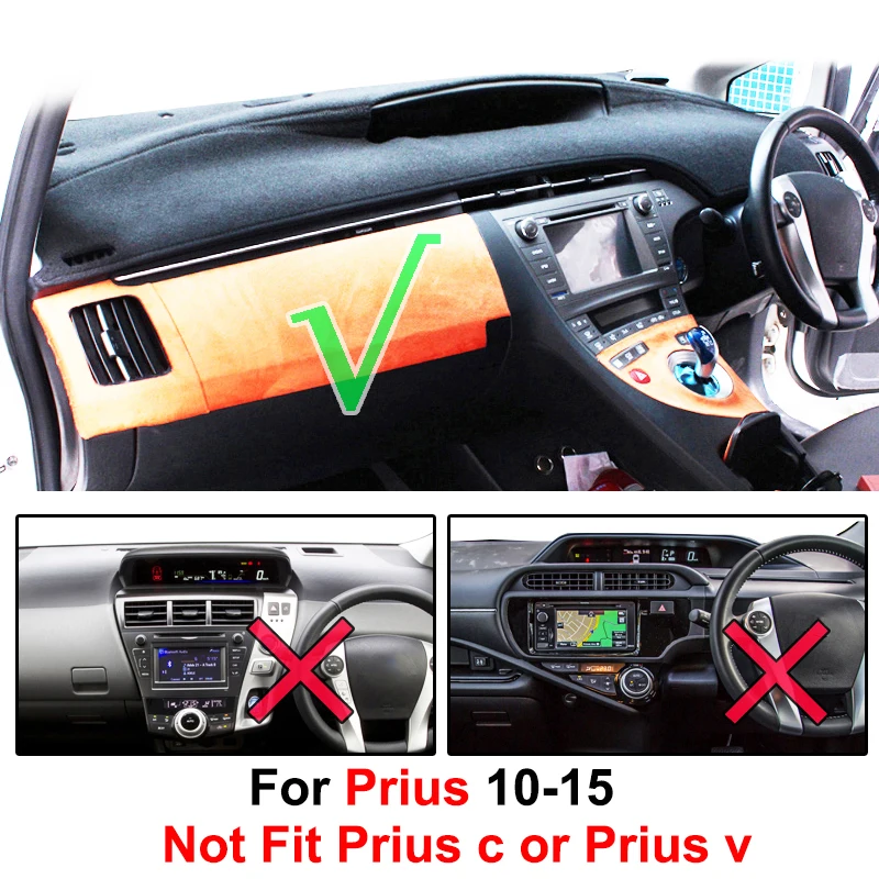 Коврик Xukey для приборной панели коврик Toyota Prius 2010 2011 2012 2013 2014 2015 XW30 ковер от
