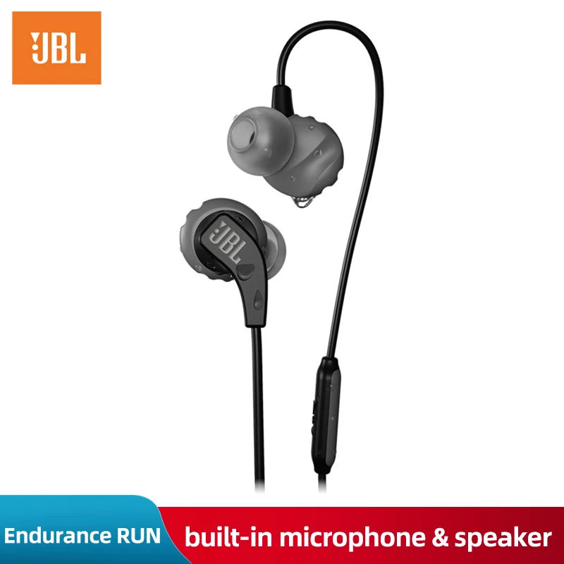 Оригинальные проводные наушники JBL Endurance Run с встроенным управлением, наушники-вкладыши с защитой от пота, наушники JBL с микрофоном, портативные магнитные наушники