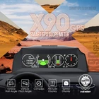 Автомобильный GPS HUD Скорость наклон измерительный прибор Инклинометр многофункциональный автомобильный держатель электронный компас на Скорость сигнализация с ЖК-дисплей на лобовое стекло Дисплей