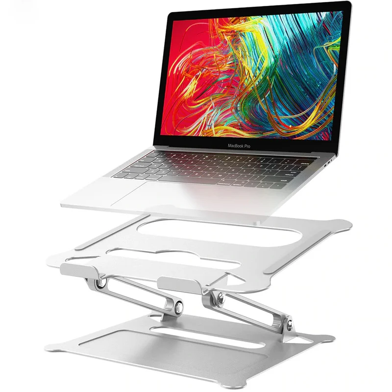 

Aluminum Alloy Adjustable Laptop Stand Folding Portable for Notebook MacBook Computer Bracket Lifting Cooling Holder Non-slip