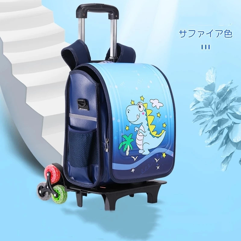 Children Trolley School Bag Backpack Wheeled School Bag For Kids Grils Boys Wheel Schoolbag Student Backpacks Luggage Bags