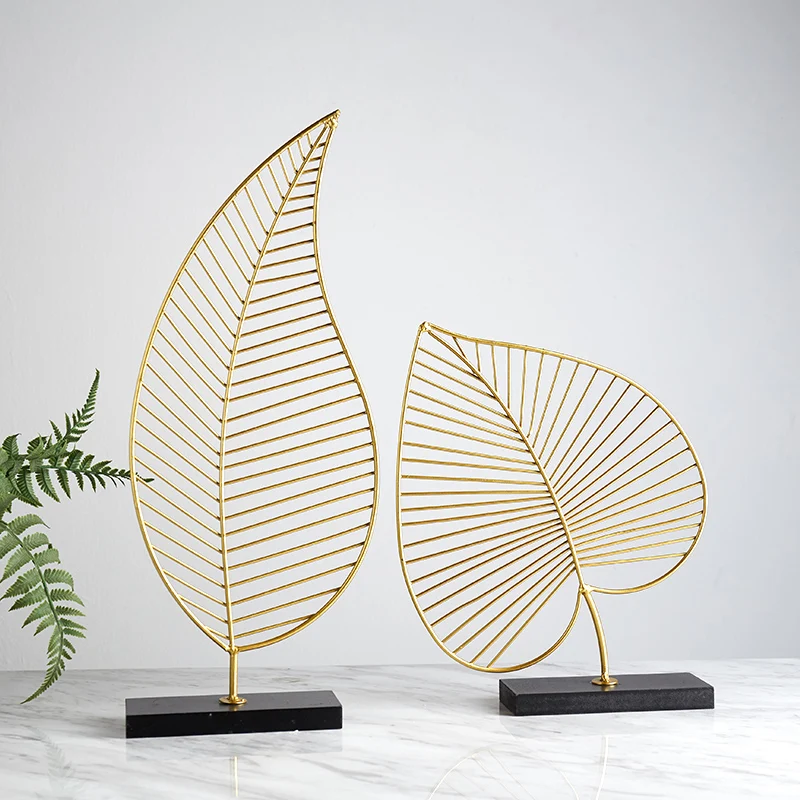 Светильник в североевропейском стиле роскошное украшение из железных листьев