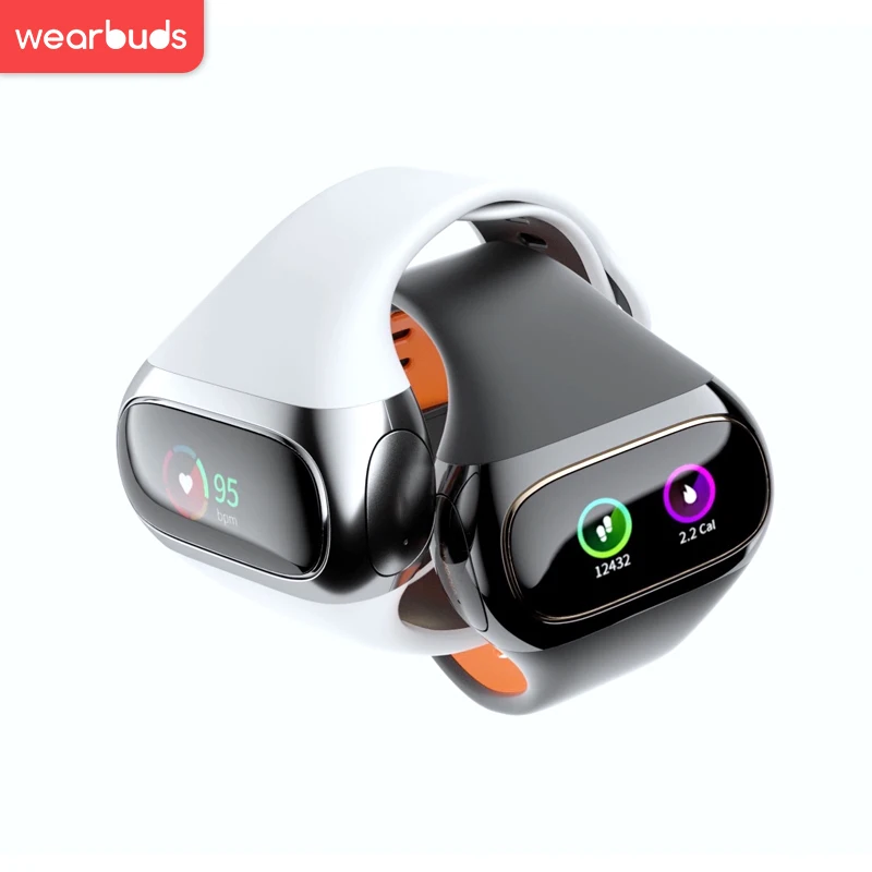 Беспроводные наушники Wearbuds Aipower фитнес-трекер 2 в 1 с Bluetooth 5 Aptx Ipx6 моно-режим время