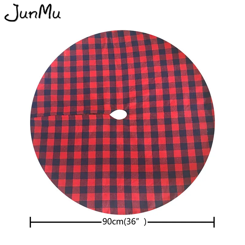 Рождественская елка юбка чехол с рождественской елкой 90 см красный и черный