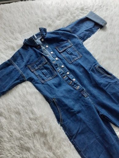 

New Streetwear Style Denim Overalls Women 2020 Spring Long Sleeve Bodysuit High Waist Jeans Bodycon Romper Wide Leg Jumpsuit