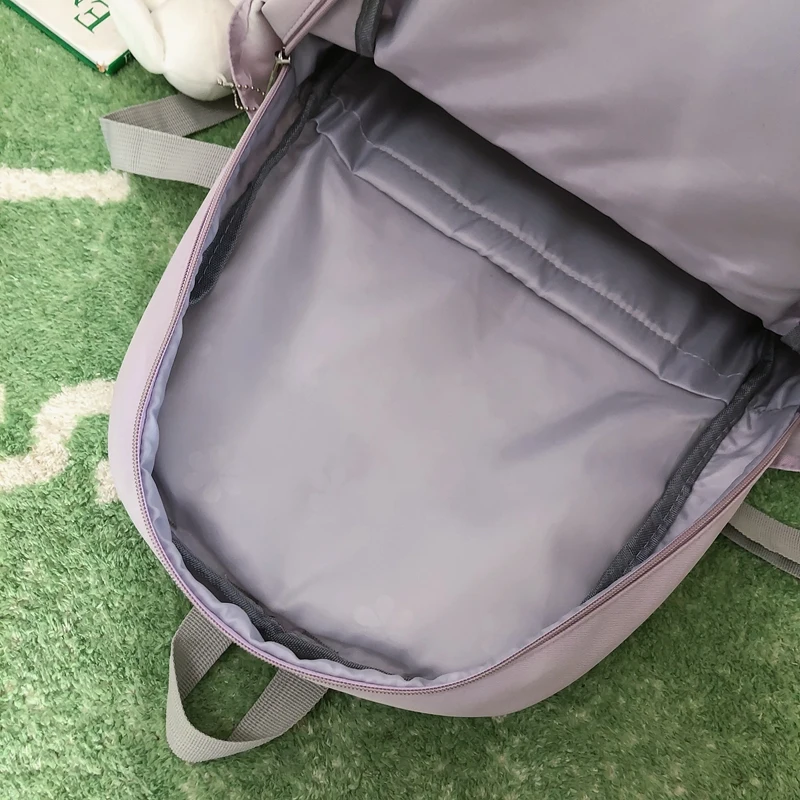 

Backpack Women Korean Middle And High School Students Large Capacity Schoolbag Nylon+pvc High Quality Waterproof Travel Bag New