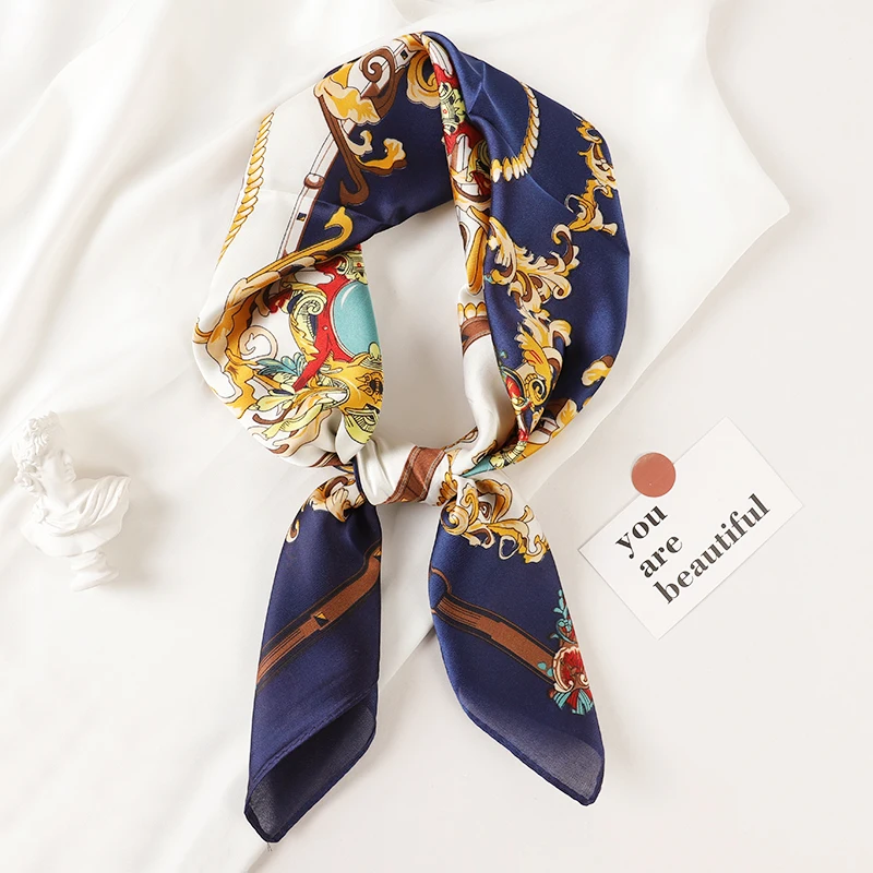 Новинка 2022 весенний квадратный шейный шарф Женская бандана повязка на голову