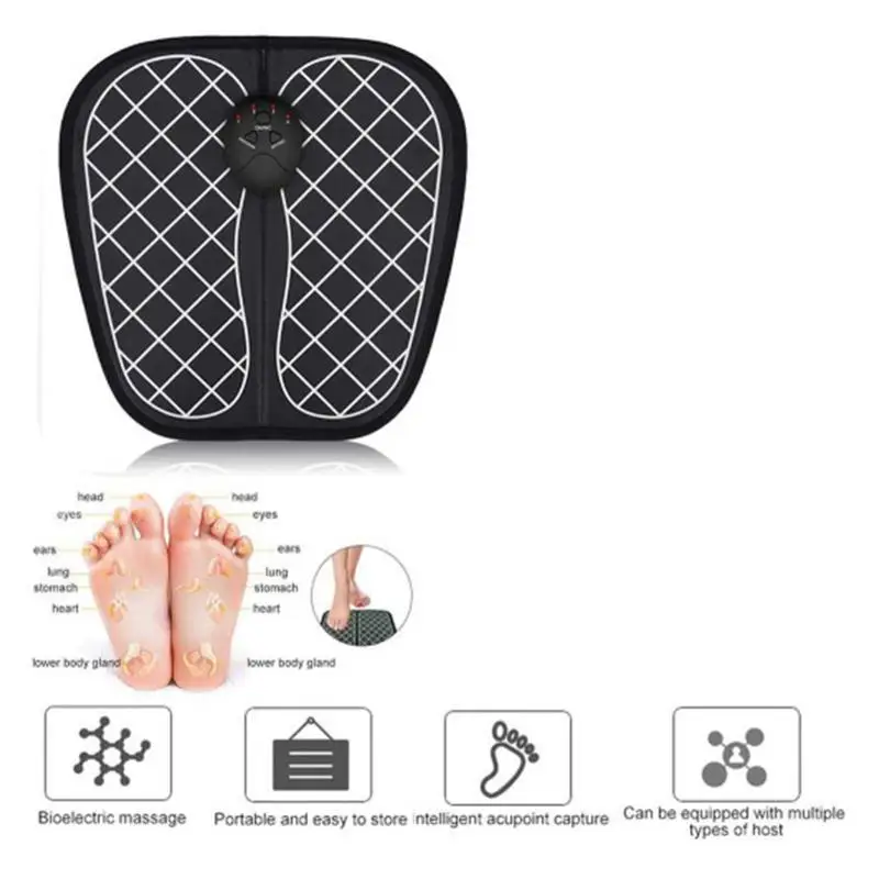 Foot Massage Cushion Electric Charging or battery powered Pad Improve Blood Circulation Relieve Ache Pain Muscle Mat | Мебель