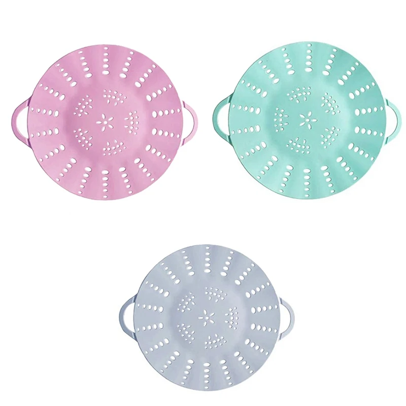 

11.5Inch Silicone Steamer Rack, Heat Resistant Steaming Tray Cookware Stock Pot Stand, Kitchen Tool(3 Pcs)