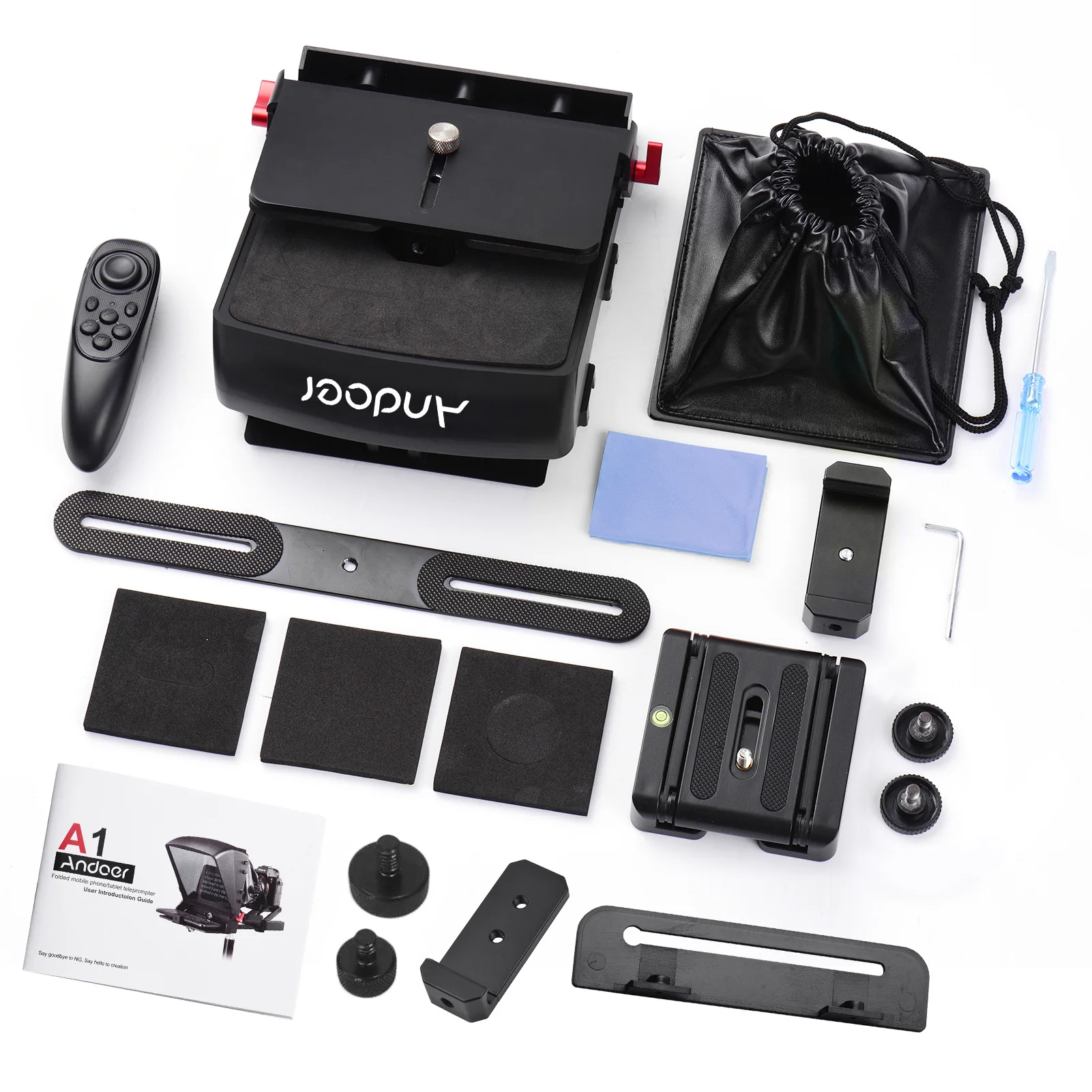 Andoer A1 универсальный портативный телеprompter Prompter для смартфона/планшета/DSLR камеры