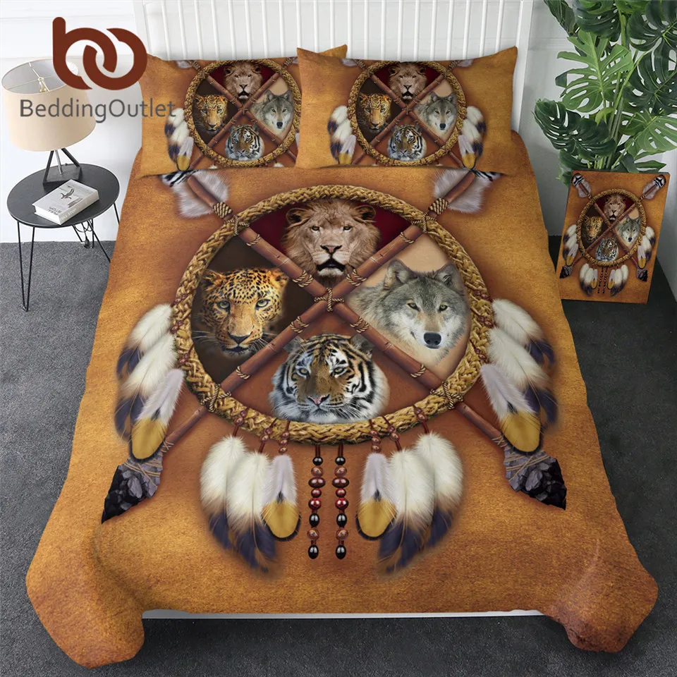 Комплект постельного белья BeddingOutlet Ловец снов с рисунком волка король