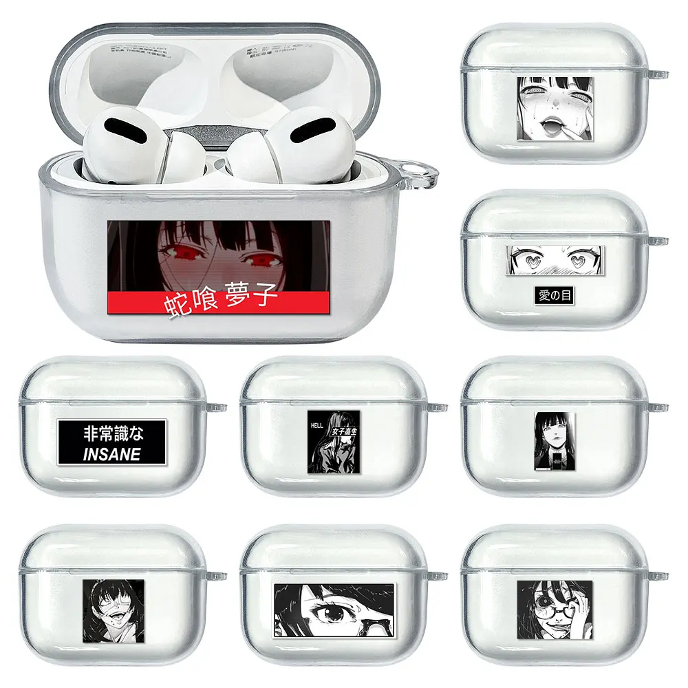 

Manga Kakegurui Transparent Case For Apple Airpods Pro Casing Silicone Bluetooth Earphone Box for Air pods 3 Pro Cover Capa Bag