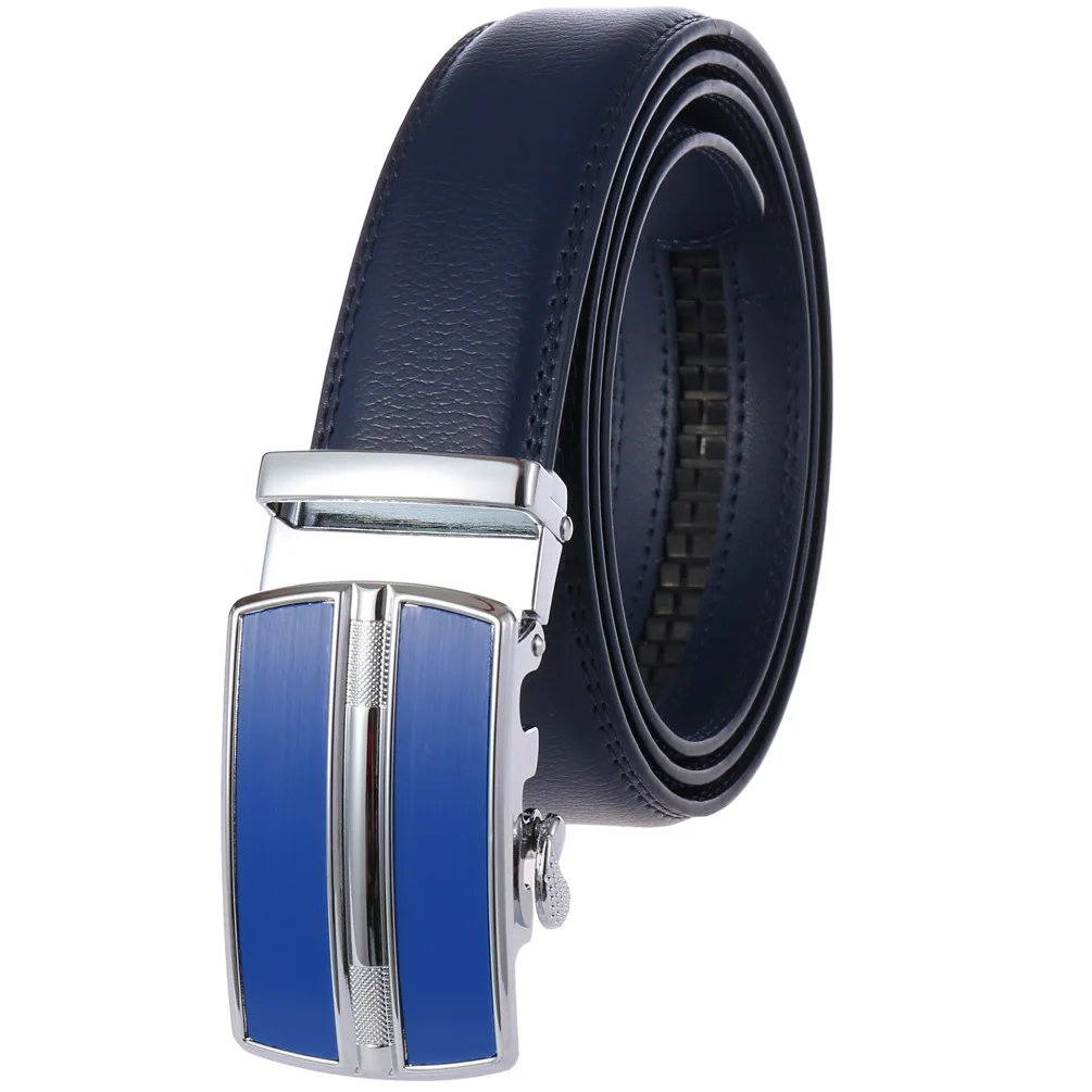 Genuine Leather Casual Belt Stainless Steel Auto Buckle For Men