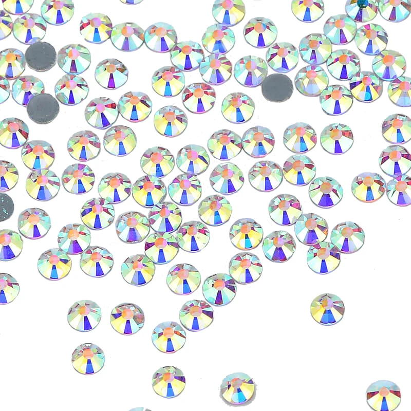 Стразы SS20 AB с горячей фиксацией на плоской подошве стеклянные стразы для одежды