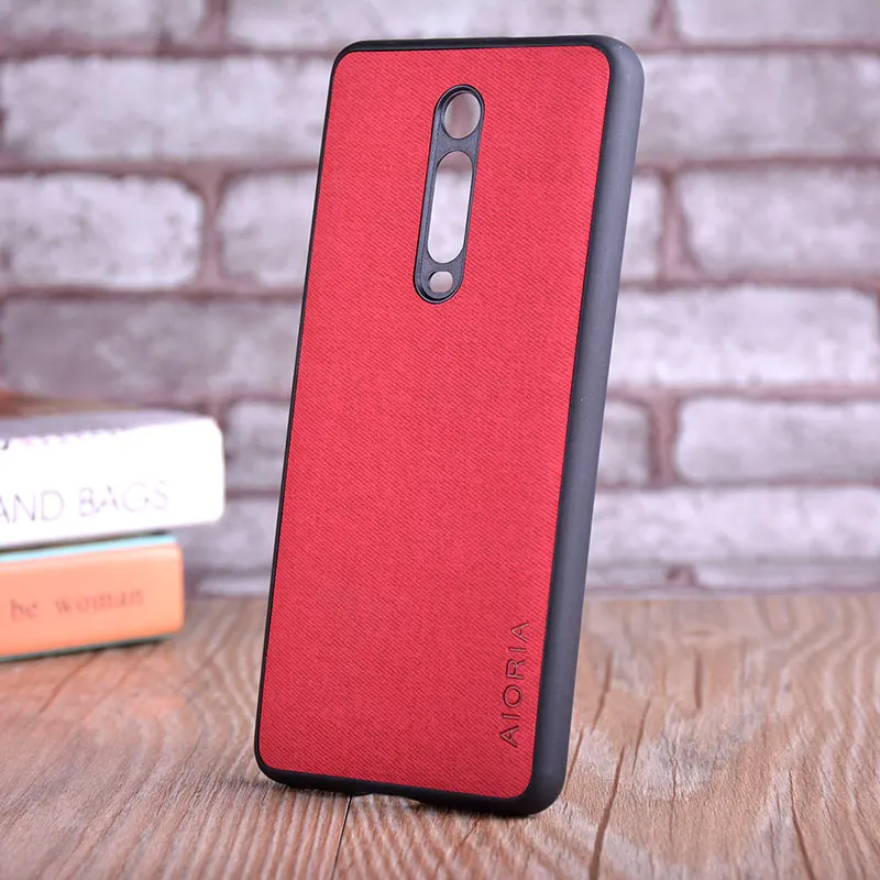 case for xiaomi mi 9t pro coque Luxury textile Leather skin soft TPU hard PC phone cover funda | Мобильные телефоны и