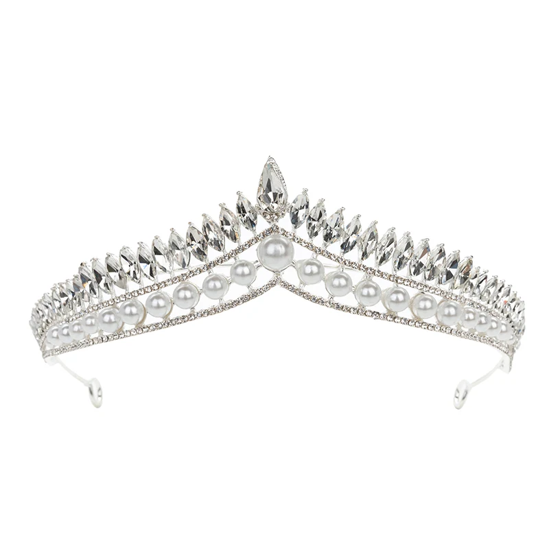 

Tiaras and Crown HADIYSNA Gorgeous Classic Bridal Wedding Hair Accessories Party Hair Jewelry Headband BCY8956 Conjunto de joyas