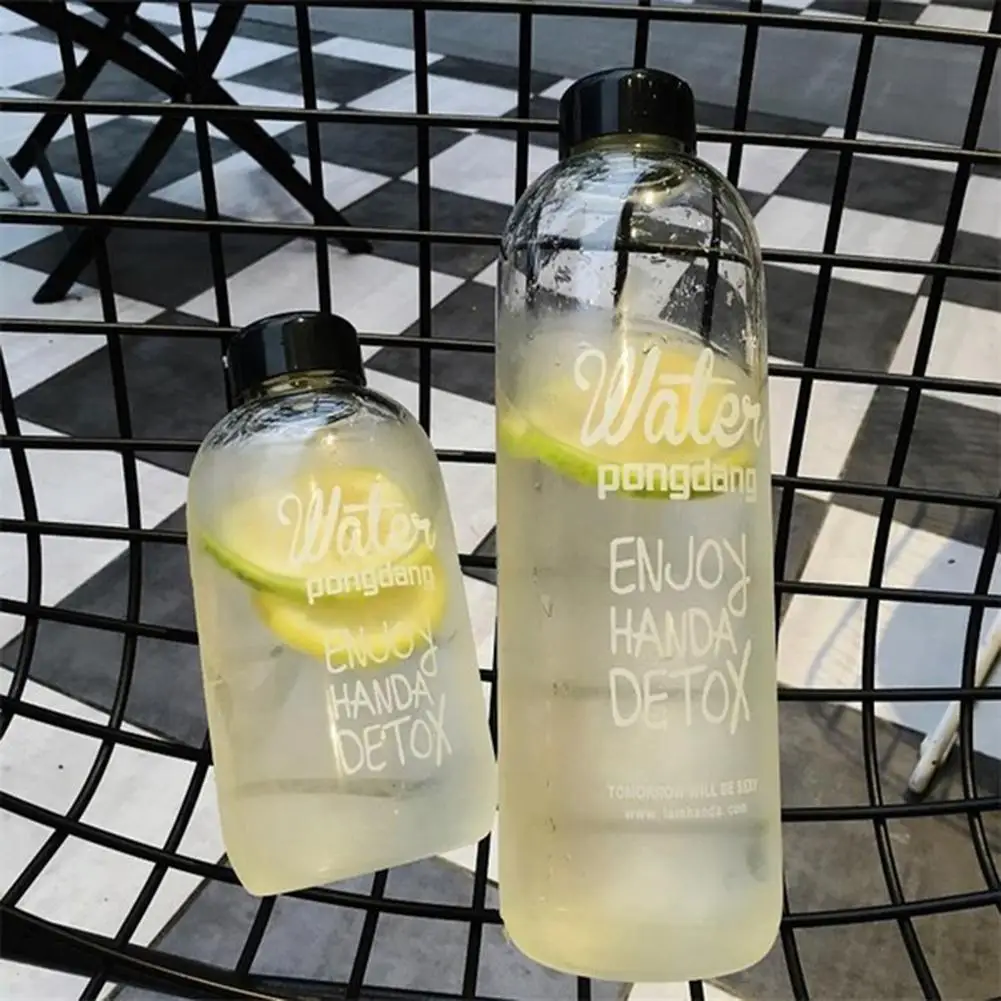 

600/1000ml Exquisite Portable Large Capacity Water Bottles Sport Drinking Bottle Travel Fruit Lemon Juice Water Cup Drinkware