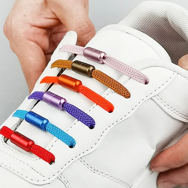 10 шт. эластичные шнурки с застежками металлическая капсула блокировки пряжки