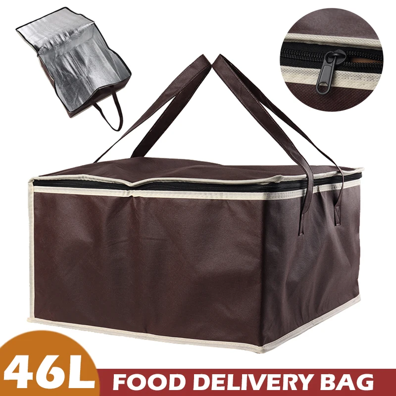 

Food Pizza Delivery Insulated Bag Waterproof Camping Warmer Cold Thermal Bag 44*44*25cm Heat And Cold Insulation