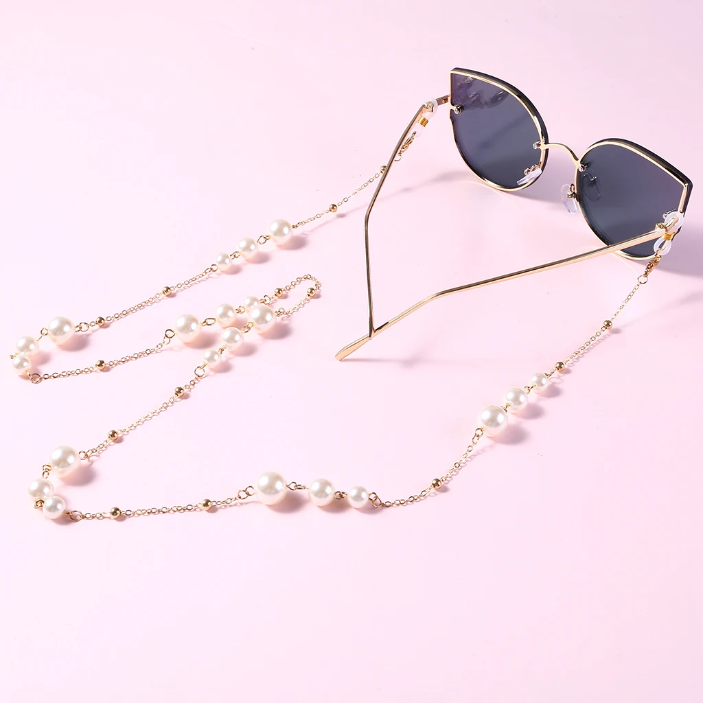 

New Fashion Sunglasses Chain Glasses Spectacles Pearl Decoration Vintage Chain Holder Cord Lanyard Necklace Eyewear Accessories