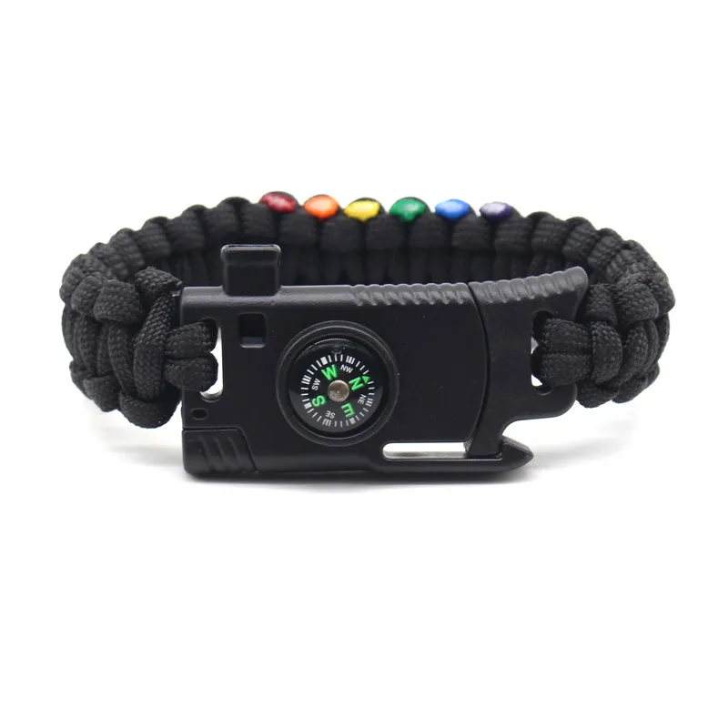 Открытый браслет 6 цветов для кемпинга походов аварийного тактического