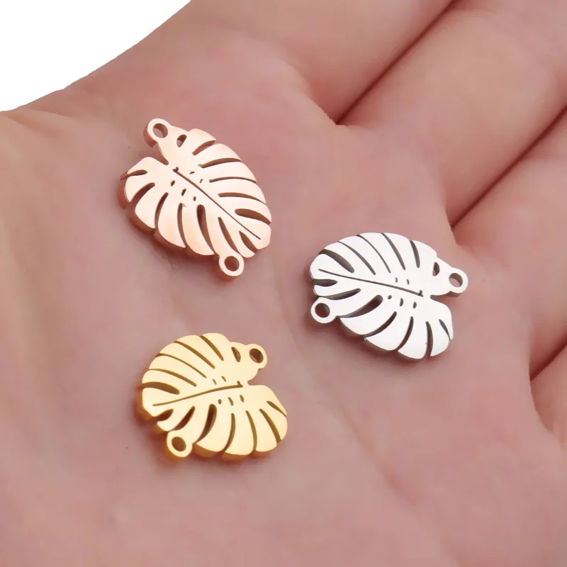 5 шт./лот листья филигранные аксессуары сделай сам металлический соединитель для