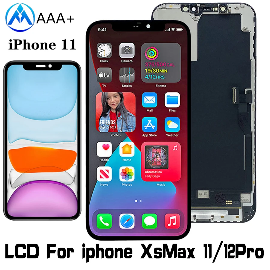 

ЖК-дисплей для OLED iPhone X XSMax 11 Pro max 12 pro, сенсорный экран с дигитайзером в сборе, Протестировано, без мертвых пикселей, Замена ЖК 12