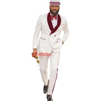 new arrival embossing groomsmen shawl lapel groom tuxedos men suits weddingprom best blazer jacketpantstie d06