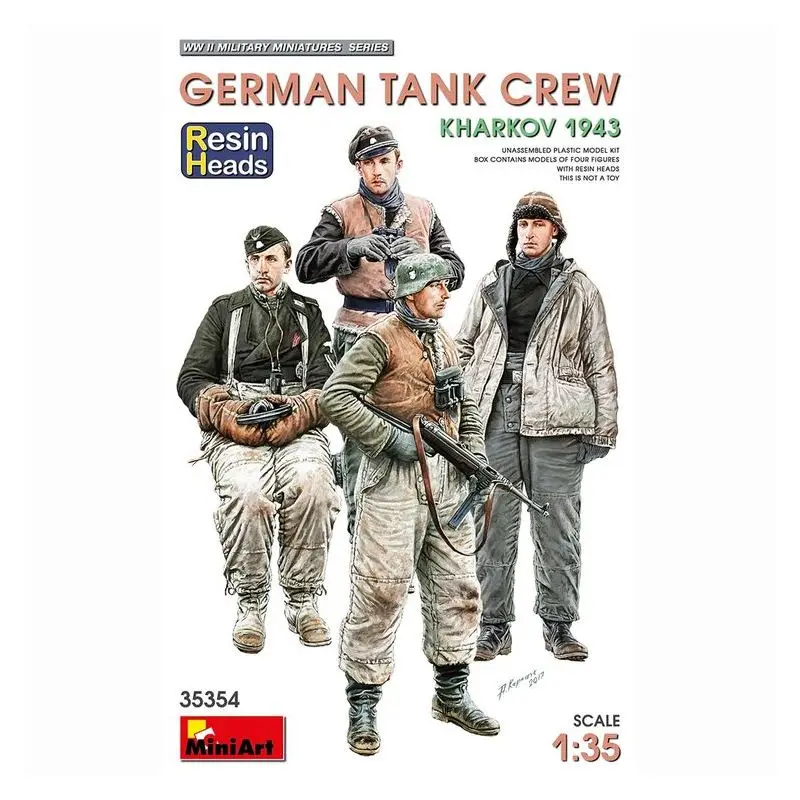MiniArt 35354 1/35 &quotGerman Tank Crew.Kharkov 1943. Resin Heads&quot - Scale Model Kit | Building Kits